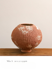 Bình Hoa Wabi Sabi Phong Cách Đá Retro Nghệ Thuật