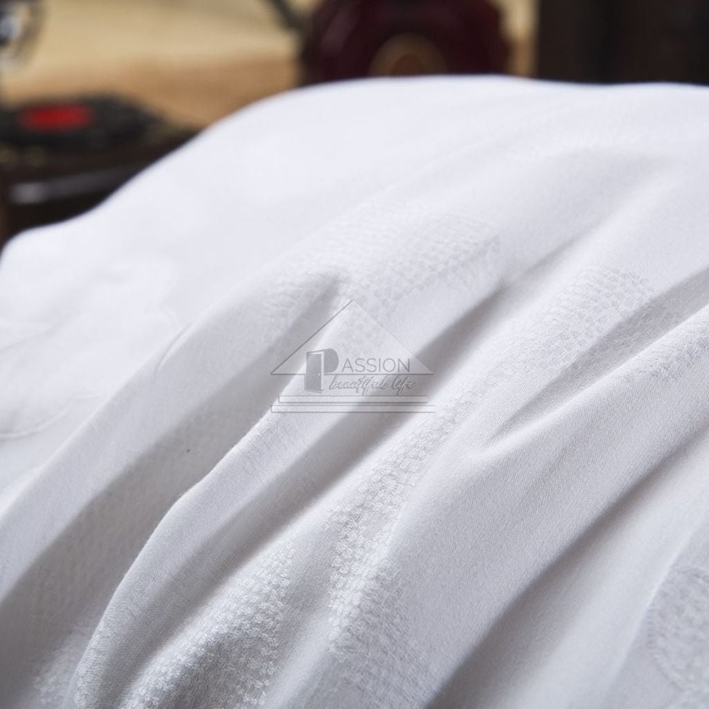 Bộ Drap Khách Sạn Cotton 60S Trơn Thêu Họa Tiết Mẫu 8