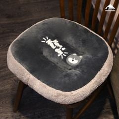 Đệm Lót Ngồi Gấu Bông Nhung Tuyết Thêu Thỏ Mèo