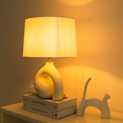 Đèn Bàn Đọc Sách Để Đầu Giường Kiểu Dáng Gợn Sóng Wabi Sabi