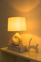 Đèn Bàn Đọc Sách Để Đầu Giường Kiểu Dáng Gợn Sóng Wabi Sabi