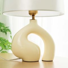 Đèn Bàn Đọc Sách Để Đầu Giường Kiểu Dáng Gợn Sóng Wabi Sabi