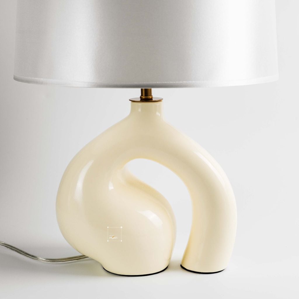 Đèn Bàn Đọc Sách Để Đầu Giường Kiểu Dáng Gợn Sóng Wabi Sabi