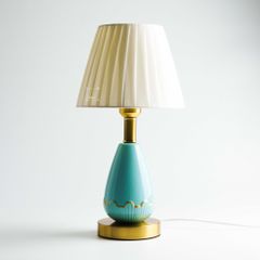Đèn Ngủ Để Bàn Gốm Xanh Trang Trí Xếp Ply INs Girl