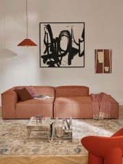 Ghế Sofa Lounge Nhung Tăm Băng Dài