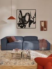 Ghế Sofa Lounge Nhung Tăm Băng Dài