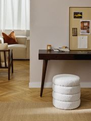 Đôn Trụ Tròn Ghế Ngồi Trang Điểm Hình Bánh Rán