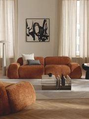 Ghế Sofa Dài Phong Cách Gấu Teddy Tay Thấp Thư Giãn