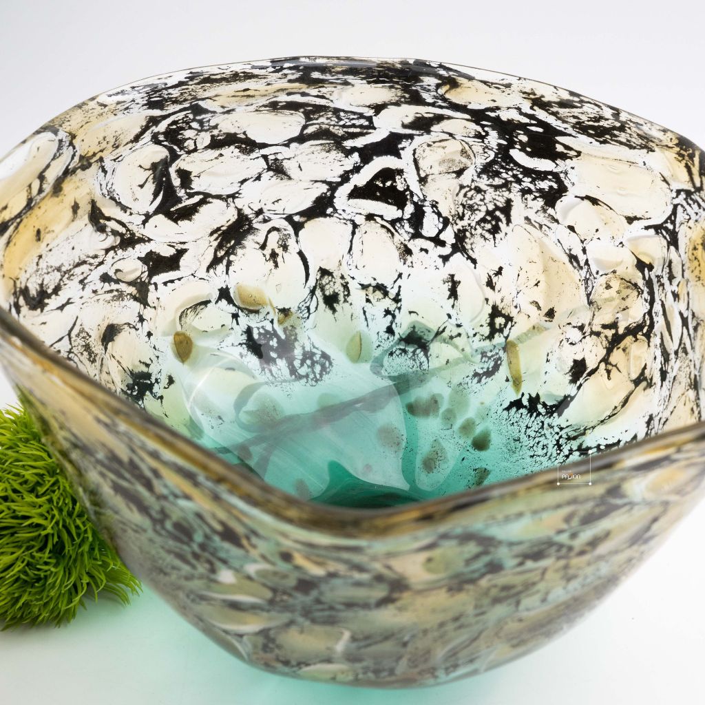 Dĩa Trái Cây Trang Trí Cắm Hoa Nhũ Sắc