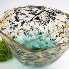 Dĩa Trái Cây Trang Trí Cắm Hoa Nhũ Sắc
