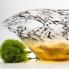 Dĩa Trái Cây Trang Trí Cắm Hoa Nhũ Sắc