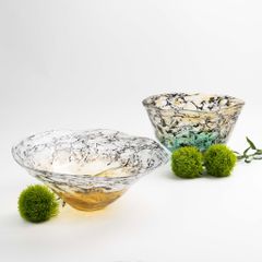 Dĩa Trái Cây Trang Trí Cắm Hoa Nhũ Sắc