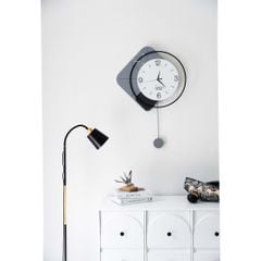 Đồng Hồ Treo Tường Kim Loại Cao Cấp Kim Trôi Hình Vuông Tròn