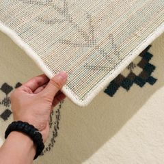 Thảm Lông Sợi Ngắn Alice Họa Tiết Thổ Cẩm Sóng Vuông