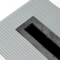 Hộp Khăn Giấy Kim Loại Phối Da Bện