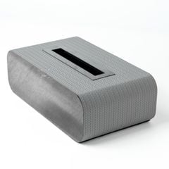 Hộp Khăn Giấy Kim Loại Phối Da Bện