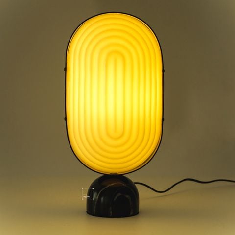 Đèn Bàn Bầu Dục Hình Sọc Gợn Sóng Bắc Âu