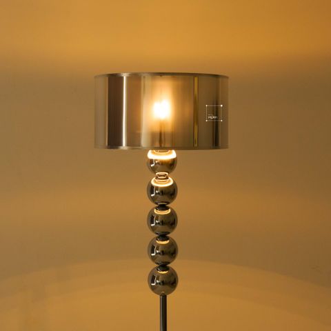 Đèn Sàn Inox Mạ Điện Phong Cách Retro Khối Tròn Thân Đèn