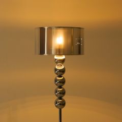 Đèn Sàn Inox Mạ Điện Phong Cách Retro Khối Tròn Thân Đèn