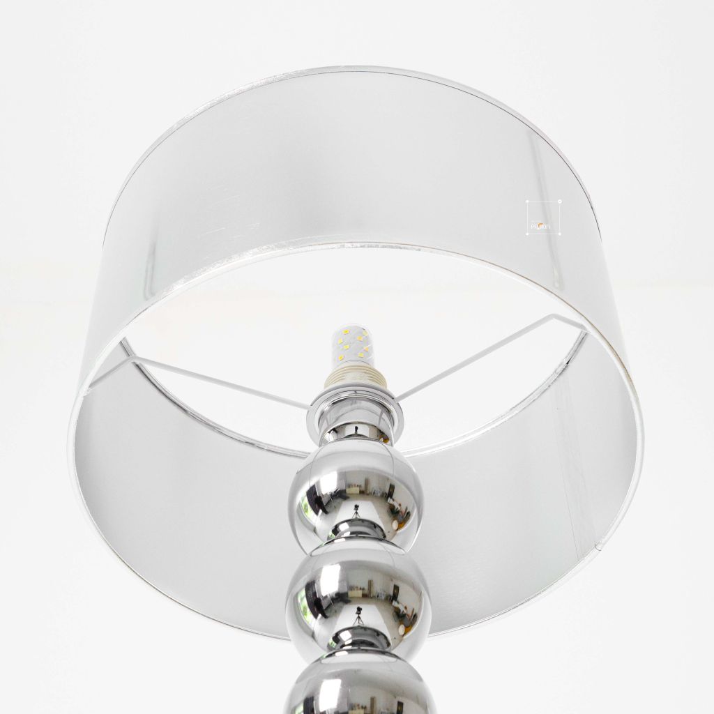 Đèn Sàn Inox Mạ Điện Phong Cách Retro Khối Tròn Thân Đèn
