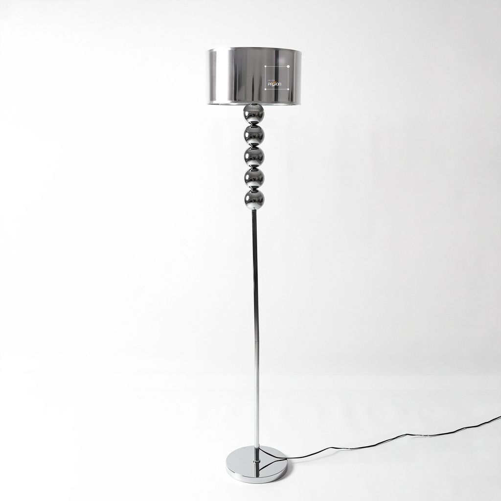 Đèn Sàn Inox Mạ Điện Phong Cách Retro Khối Tròn Thân Đèn
