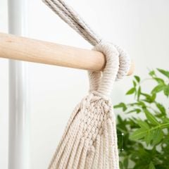 Ghế Võng Xích Đu Nordic Linen Kèm Gối Tựa Lưng