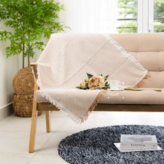 Thảm Phủ Sofa Dập Caro Vuông Màu Đơn Sắc Phủ Ghế