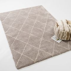 Thảm Lông Sợi Ngắn Thổ Nhĩ Kỳ Dệt Sợi In Caro Xéo