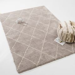 Thảm Lông Sợi Ngắn Thổ Nhĩ Kỳ Dệt Sợi In Caro Xéo