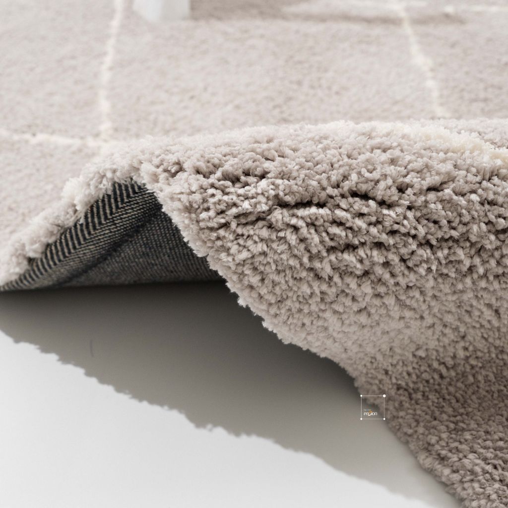 Thảm Lông Sợi Ngắn Thổ Nhĩ Kỳ Dệt Sợi In Caro Xéo