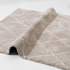 Thảm Lông Sợi Ngắn Thổ Nhĩ Kỳ Dệt Sợi In Caro Xéo