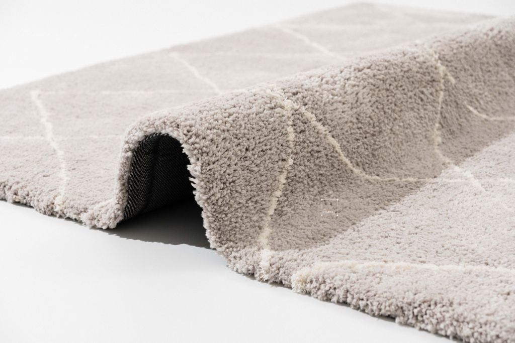 Thảm Lông Sợi Ngắn Thổ Nhĩ Kỳ Dệt Sợi In Caro Xéo