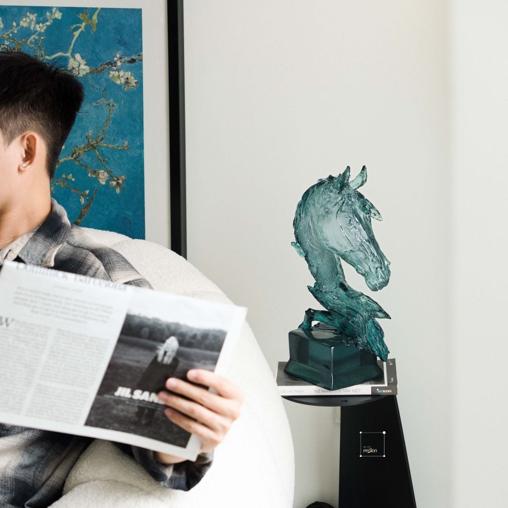 Tượng Ngựa Decor Trong Suốt Điêu Khắc Thủ Công