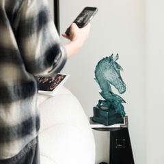 Tượng Ngựa Decor Trong Suốt Điêu Khắc Thủ Công