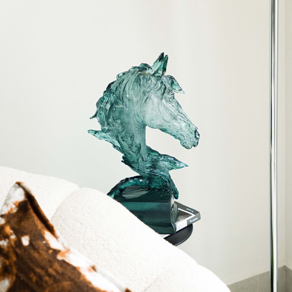 Tượng Ngựa Decor Trong Suốt Điêu Khắc Thủ Công