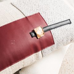 Vỏ Gối Sofa Cao Cấp Trang Trí Giường Ngủ Tông Đỏ Rượu