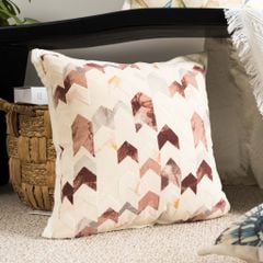 Vỏ Gối Tựa Lưng Sofa Nhung Dập Lazer Hoa