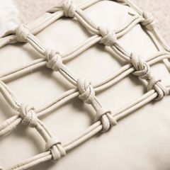 Vỏ Gối Tựa Lưng Sofa Vuông Dệt Thủ Công Cao Cấp Tua Rua Tông Nâu Nhạt