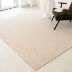 Thảm Lông Sợi Dệt Sợi Đan Kells Tông Nâu Trắng Phong Cách Mộc