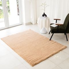 Thảm Lông Thỏ Sợi Lông Sát Mềm Mại Đế Canvas Thảm Trang Trí Cao Cấp