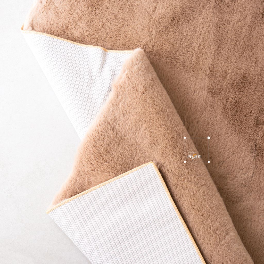 Thảm Lông Thỏ Sợi Lông Sát Mềm Mại Đế Canvas Thảm Trang Trí Cao Cấp