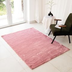 Thảm Lông Thỏ Sợi Lông Sát Mềm Mại Đế Canvas Thảm Trang Trí Cao Cấp