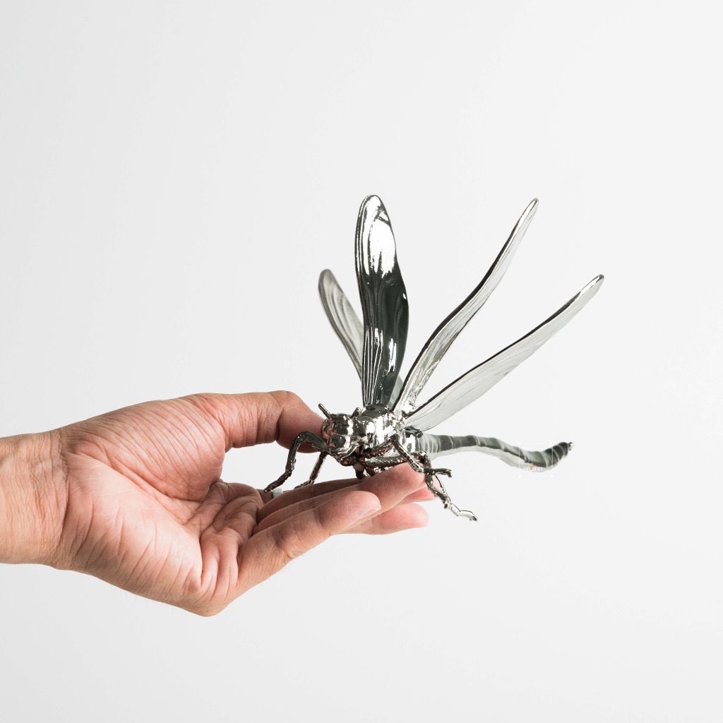 Tượng Chuồn Chuồn Trang Trí Bằng Kim Loại Sang Trọng