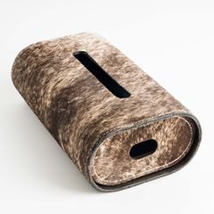 Hộp Khăn Giấy Ăn Thép Không Gỉ Phối Lông Sang Trọng