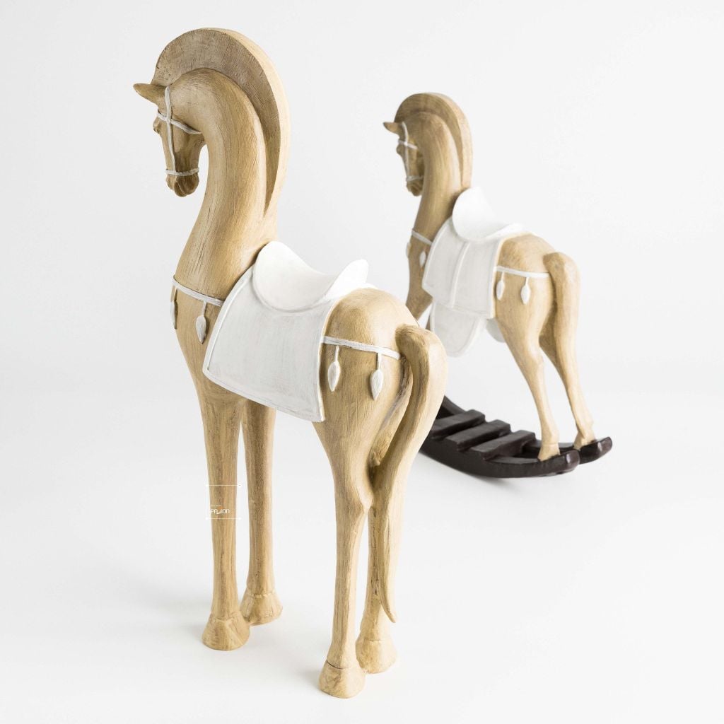 Ngựa Gỗ Decor Phong Cách Retro Châu Âu
