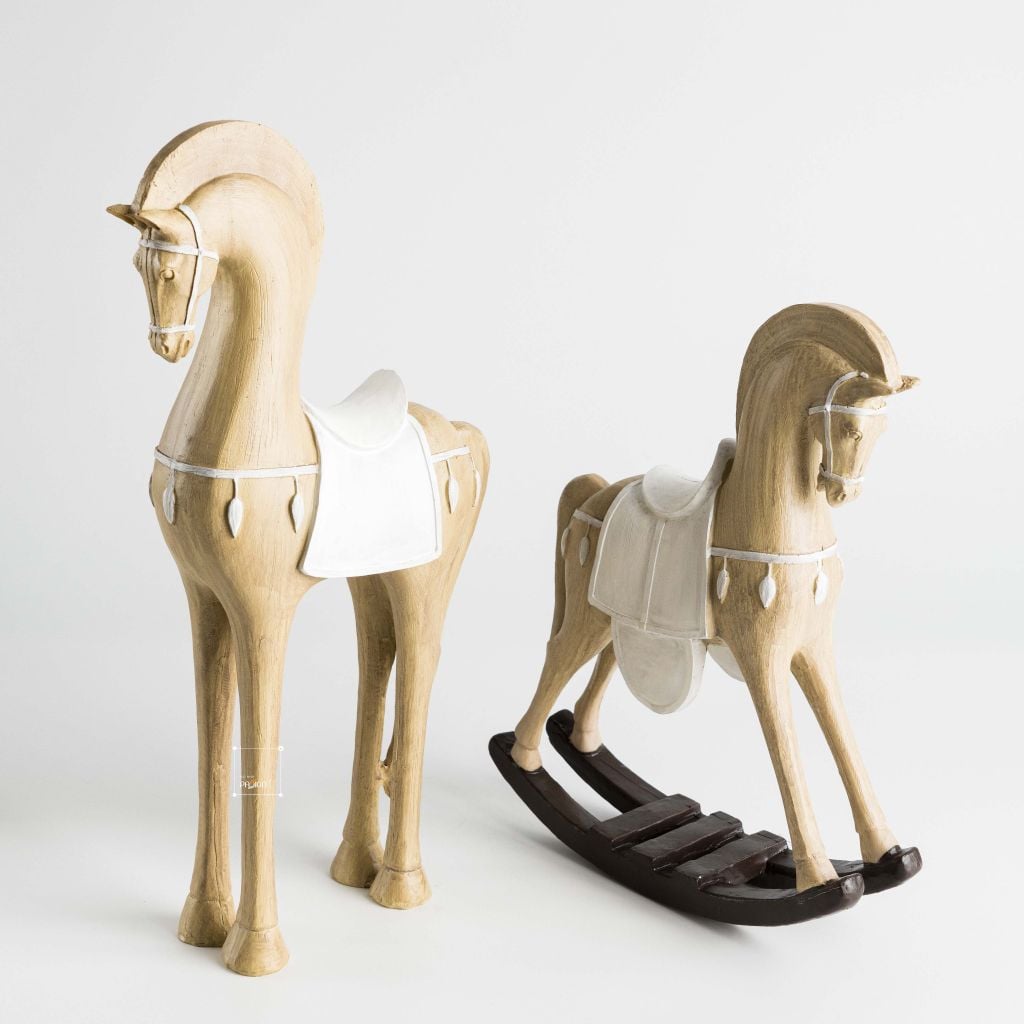 Ngựa Gỗ Decor Phong Cách Retro Châu Âu