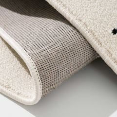 Thảm Trải Sàn Dệt 3D Trắng Điểm Đen Hiện Đại Chống thấm