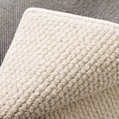 Thảm Trải Sàn Phong Cách Màu Trắng Bắc Âu Sợi Dệt Chống Thấm Caro Vuông