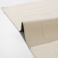 Thảm Trải Sàn Phong Cách Màu Trắng Bắc Âu Sợi Dệt Chống Thấm Caro Vuông