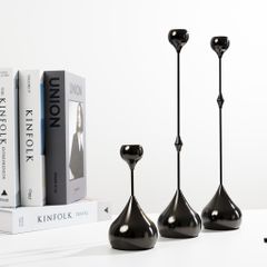 Set 3 Chân Đế Nến Để Bàn Tiệc Kim Loại Cao Cấp